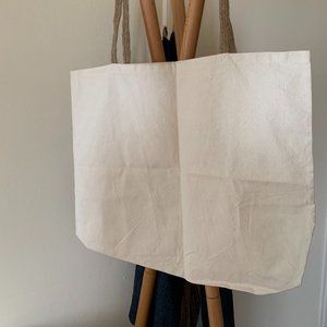 NEW Large Natural Canvas and Jute Tote Bag